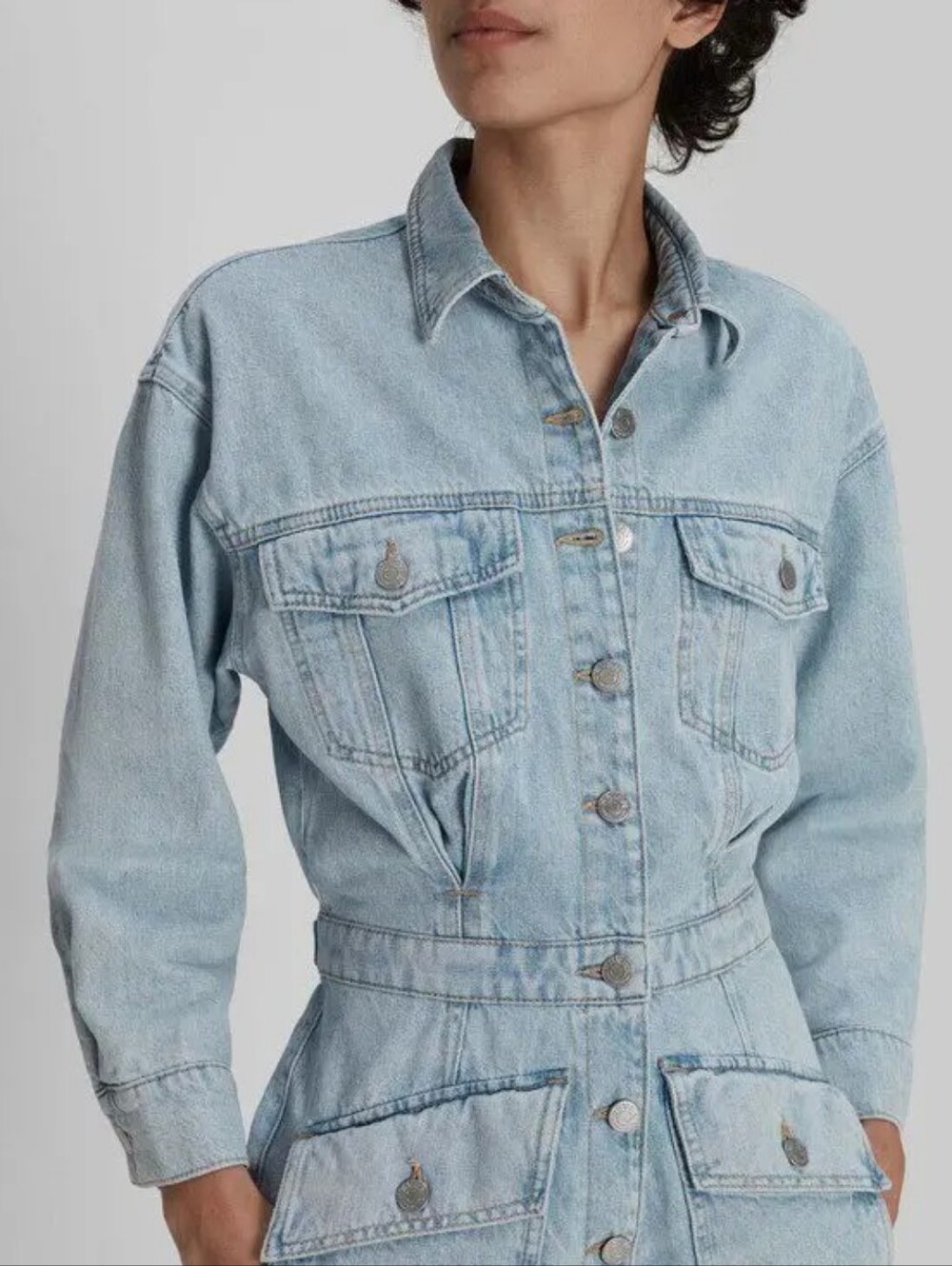NWOT 7 FOR ALL MANKIND | $268 Surplus Denim Romper - Picture 3 of 3